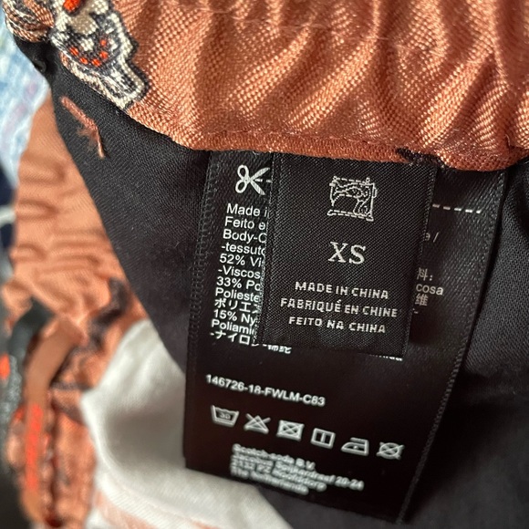 MAISON SCOTCH - SCOTCH & SODA FLORAL AND  CONTRAST PANEL PRINTED PANTS - Picture 7 of 14